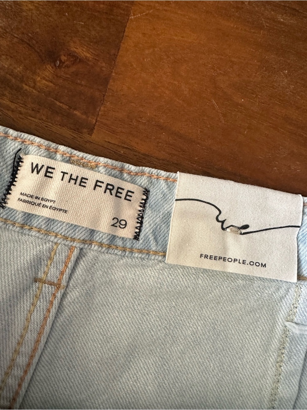 Free People We the Free Palmer light wash cuff denim jeans size 29 NWT - Picture 5 of 13